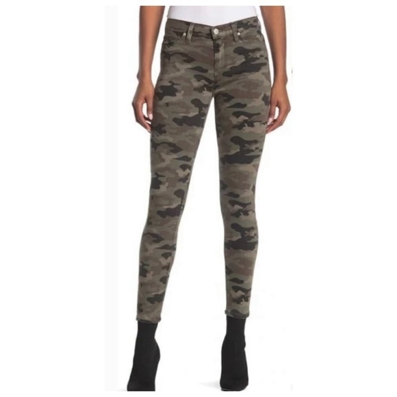 HUDSON NICO SUPER SKINNY MID RISE CAMOUFLAGE JEANS SIZE 26 - Picture 2 of 9